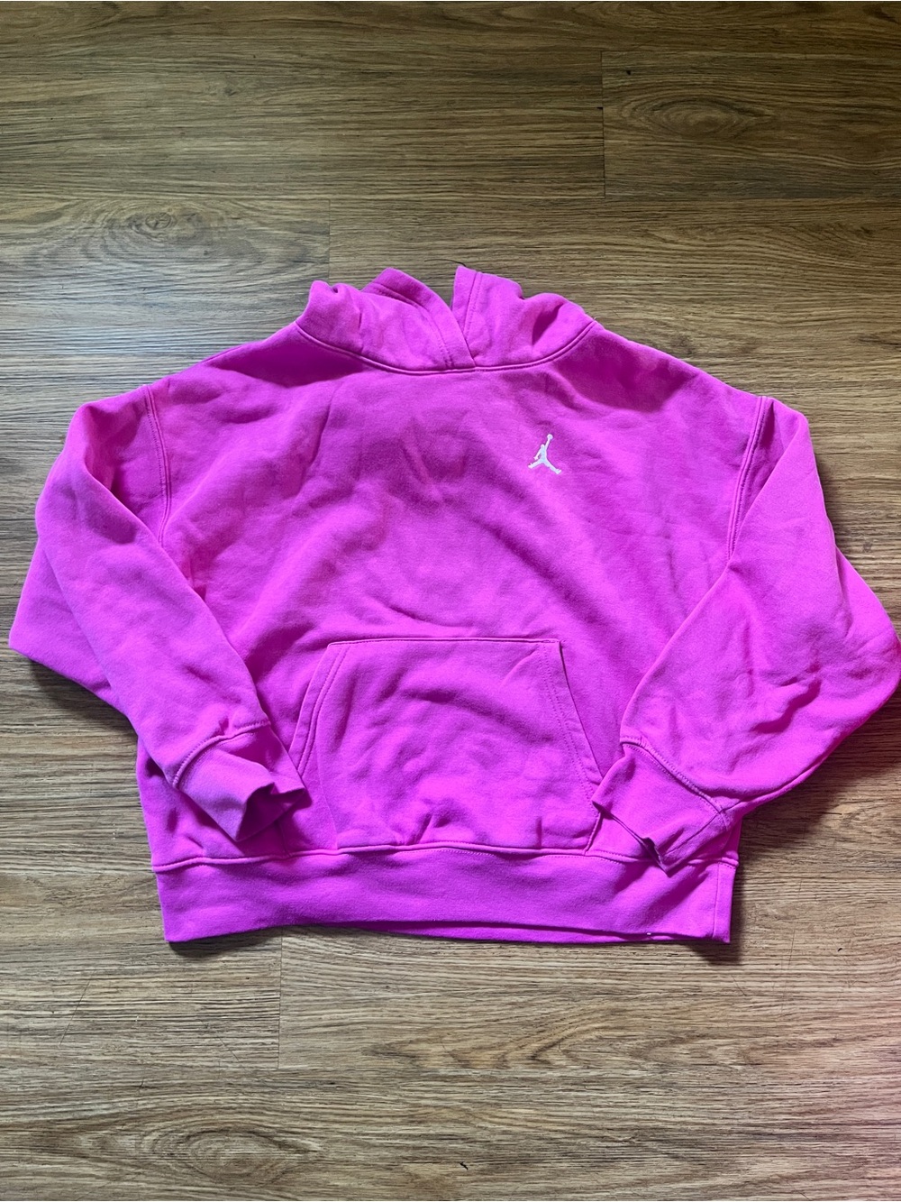Jordan Brooklyn Essentials Pullover Hoodie - Jumpman Logo Pink Oversized Size XL